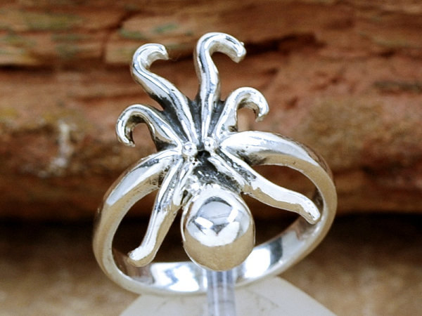 Schöner Ring Silber 925 - Tintenfisch Oktopus Krake